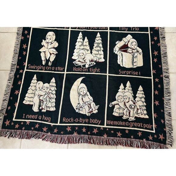 Department 56 Snow babies Throw Blanket 68”x46” 100% Cotton USA - Picture 3 of 8